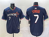 Men's Houston Astros #7 C.J. Stroud Navy 2025 City Connect With Texas Patch Limited Stitched Jersey,baseball caps,new era cap wholesale,wholesale hats